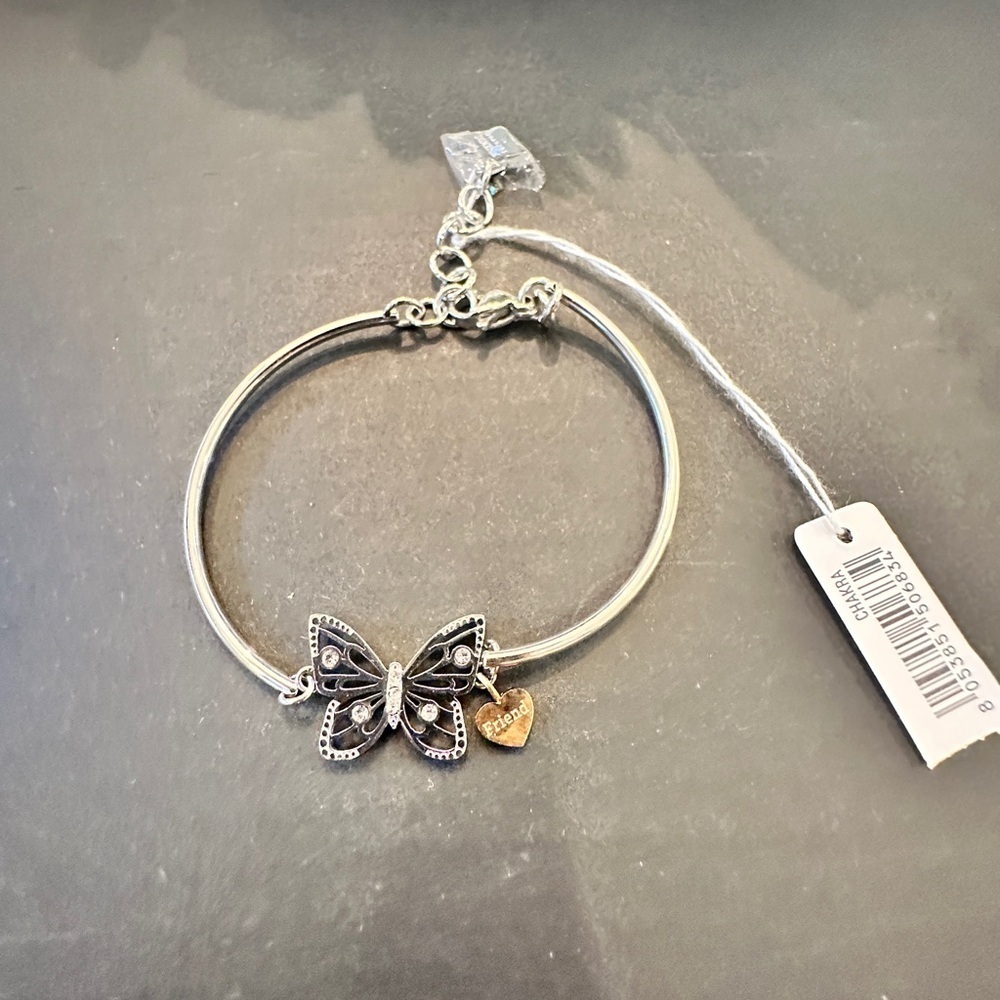 Friendship Silver Butterfly Charm Bracelet for teens (NEW)